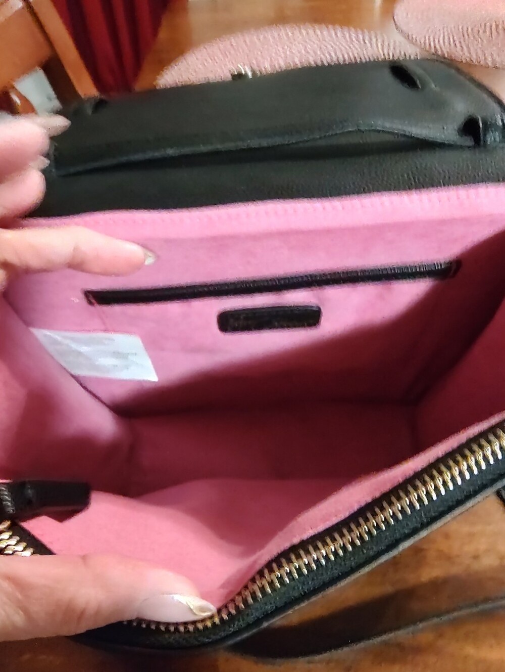 Betsey Johnson Black Leather Crossbody Saddle Bag - Picture 6 of 13